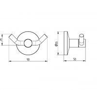 Vorschau: Avenarius Serie 170 Haken 2-fach, chrom