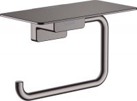 Vorschau: Hansgrohe AddStoris Papierrollenhalter mit Ablage, brushed black chrome 41772340