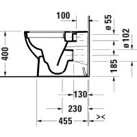 Vorschau: Duravit D-Code Stand-WC rimless Set mit SoftClose WC-Sitz 57x37cm, weiß
