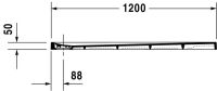 Vorschau: Duravit Stonetto Duschwanne rechteckig 80x120cm, Mineralguss