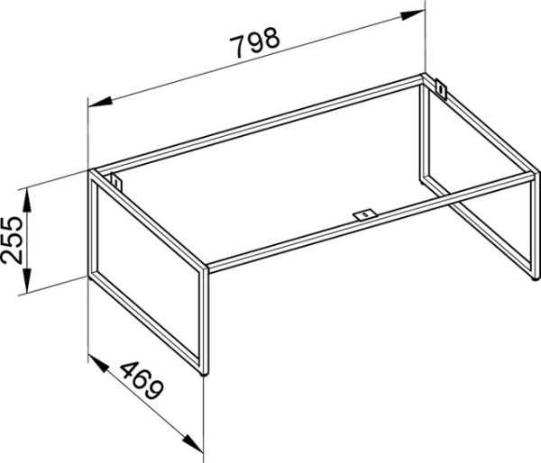 Keuco X-Line Bodengestell, 80x25,5cm 33198180003