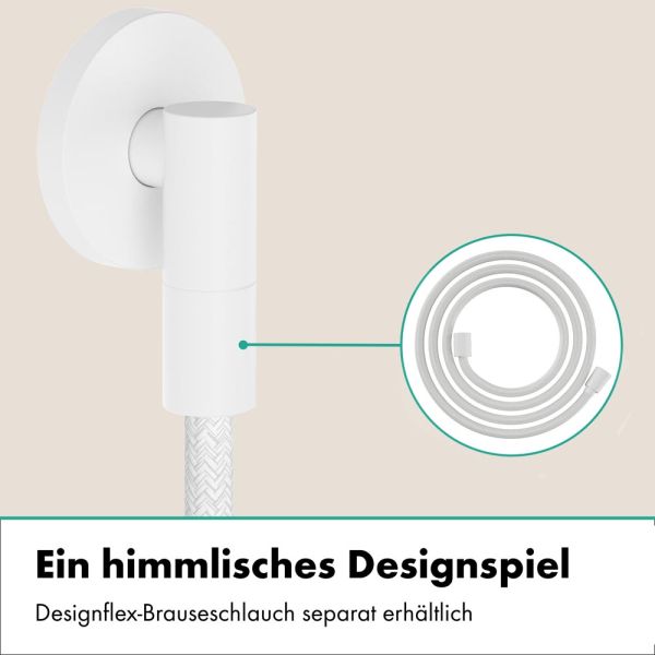 hansgrohe FixFit Fine S Wandanschluss mit Rückflussverhinderer, weiß matt