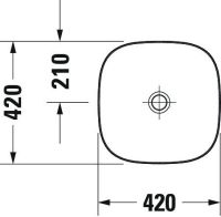 Vorschau: Duravit Zencha Aufsatzbecken 42x42 anthrazit matt 2373421379