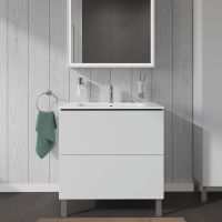 Vorschau: Duravit L-Cube Waschtischunterschrank bodenstehend 82x48cm mit 2 Schubladen für ME by Starck 233683 weiß matt LC662601818