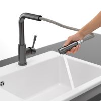 Vorschau: Villeroy&Boch Steel Shower Küchenarmatur aus Edelstahl, anthracite 96970105