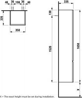 Vorschau: Laufen Pro S Hochschrank, 1 Tür links, 35x165cm, 48312.1