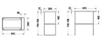 Vorschau: Duravit DuraSquare Metallkonsole bodenstehendWandmontage zu Waschtisch 234980, chrom1