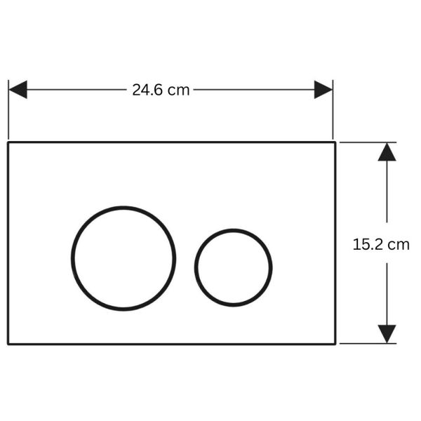 Geberit Sigma40 Betätigungsplatte für 2-Mengen-Spülung round, Edelstahl gebürstet