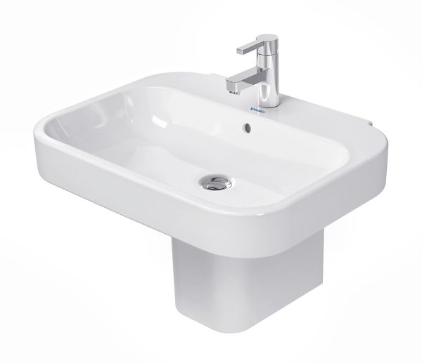 Duravit Happy D.2 Waschtisch 65x49,5cm, mit Überlauf, ohne Wondergliss, weiß 2316650000