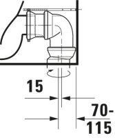 Vorschau: Duravit White Tulip Stand-WC für Kombination, Tiefspüler, spülrandlos, WonderGliss, weiß