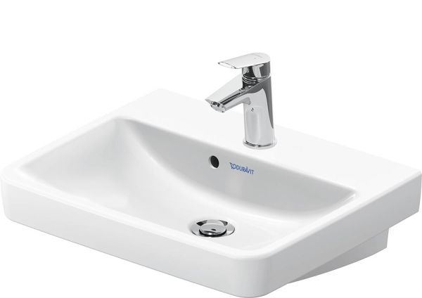 Duravit No.1 Handwaschbecken rechteckig 50x40cm, mit Hahnloch, mit Überlauf, weiß 0743500000