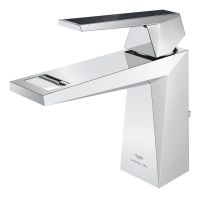Vorschau: Grohe Allure Brilliant Einhand-Waschtischbatterie M-Size mit Vanilla Noir Caesarstone Griff-Einlage