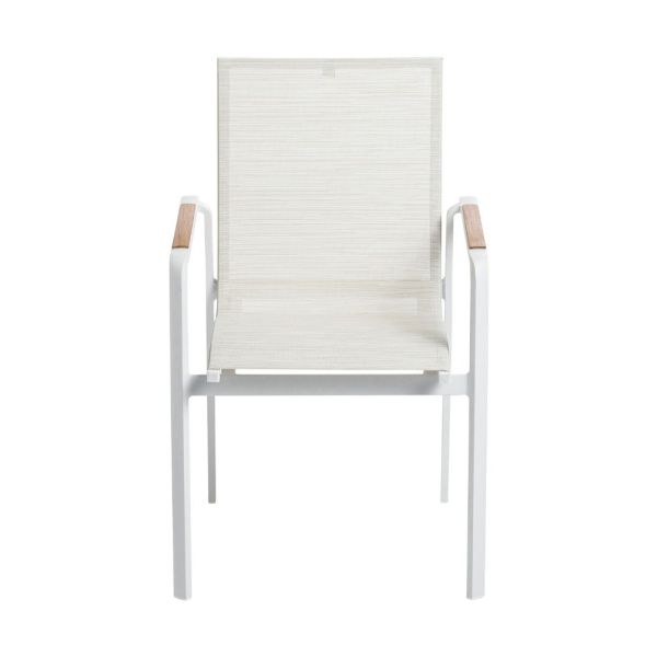KETTLER DINING DIAMOND Stapelsessel weiß matt beige 0103902-5800