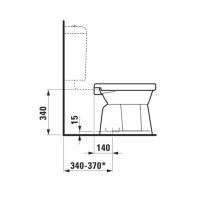 Vorschau: Laufen Object Stand-WC, Flachspüler für 6l-Spülung, weiß_Abgang senkrecht