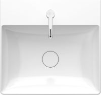 Vorschau: Duravit DuraSquare Waschtisch rechteckig 50x47cm, geschliffen, mit Hahnloch und WonderGliss, weiß 23535000711