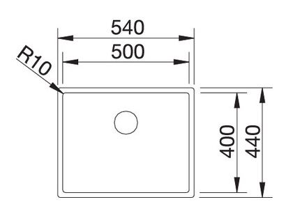 Blanco Claron 500-U Edelstahlspüle, edelstahl Durinox®