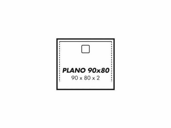 Polypex PLANO 90x80 Duschwanne 90x80x2cm
