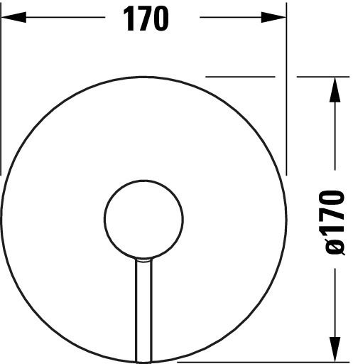 Duravit Circle Einhebel-Brausemischer Unterputz für 1 Verbraucher rund, chrom
