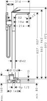 Vorschau: Axor Citterio C Cubic Cut Einhebel-Wannenarmatur, bodenstehend