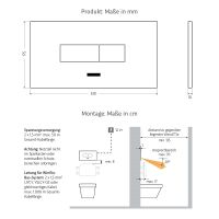 Vorschau: WimTec PROOF T6 XL HyPlus PRO Zweimengen WC-Betätigung 12V Netzbetrieb, edelstahl