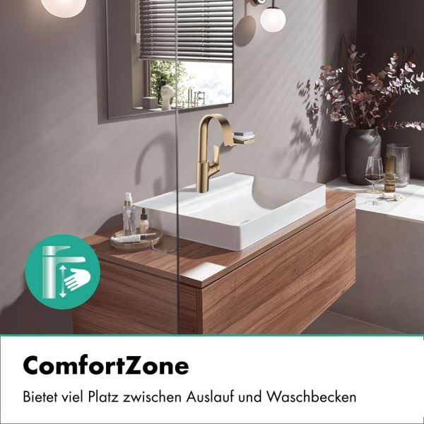 hansgrohe Vivenis Waschtischarmatur 210, Schwenkauslauf, Ablaufgarnitur, brushed bronze