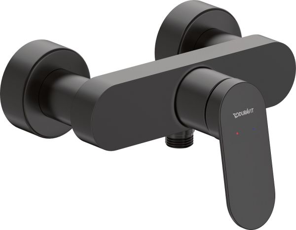 Duravit Wave Einhebel-Brausemischer Aufputz rund, schwarz matt WA4230000046