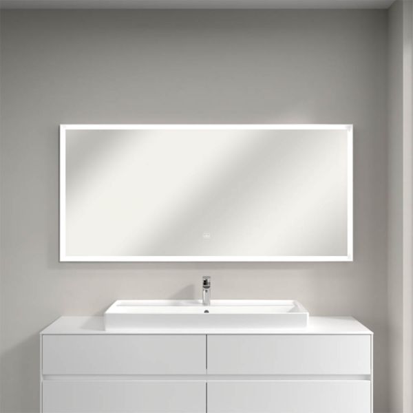 Villeroy&Boch Subway 3.0 LED-Spiegel, 160x75cm, mit Sensordimmer, weiß matt