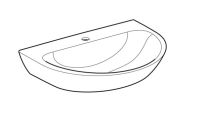 Vorschau: Geberit Renova Waschtisch mit 1 Hahnloch, ohne Überlauf, 70x52cm, weiß 500665011_2