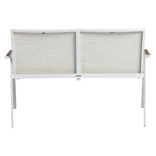KETTLER DINING DIAMOND 2er Bank, weiß matt beige 0103911-5800