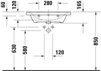 Vorschau: Duravit D-Neo Waschtisch rechteckig 65x48cm, mit Überlauf, mit Wondergliss, weiß 23676500601