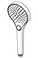 Vorschau: Hansa Hansaviva Handbrause Ø11cm, 3-strahlig, schwarz matt