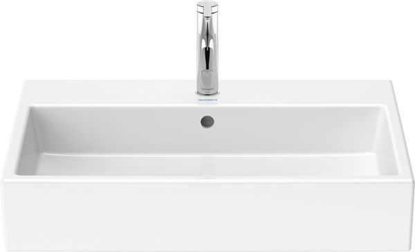 Duravit Vero Air Waschtisch 70x47cm, mit 1 Hahnloch, mit Überlauf, WonderGliss, geschliffen, weiß 23507000271