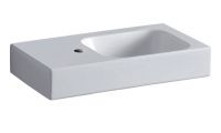 Geberit iCon Waschtisch Handwaschbecken mit Ablagefläche links, ohne Überlauf, 53x31cm, weiß 124153000