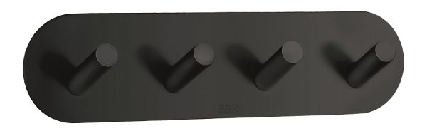 Smedbo selbstklebende Design Viererhakenleiste, schwarz BB1094