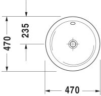 Vorschau: Duravit Architec Einbauwaschtisch rund Ø47cm, mit Überlauf, ohne Hahnloch, weiß