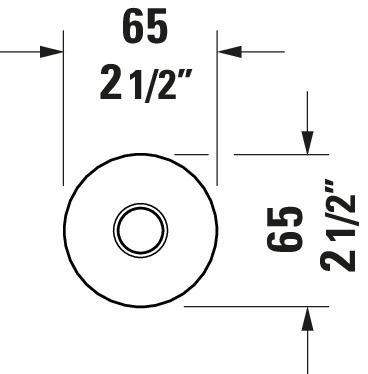 Duravit Deckenanschluss 20cm für Kopfbrause, rund, chrom