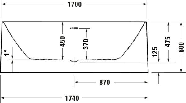 Duravit DuraFoga freistehende Badewanne rechteckig 170x70cm 700573, weiß