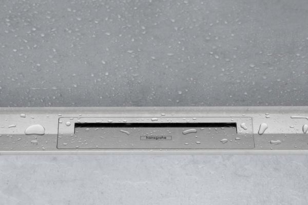 Hansgrohe RainDrain Flex Fertigset Duschrinne 100cm kürzbar, zur Wandmontage, edelstahl gebürstet 56053803