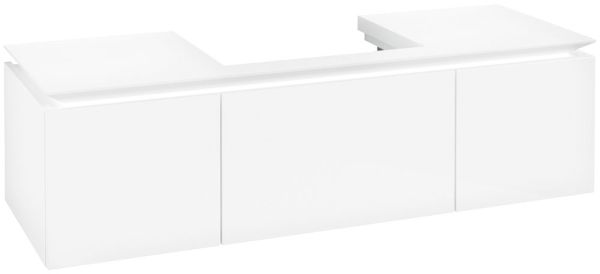 Villeroy&Boch Legato Waschtischunterschrank 120x50cm für Aufsatzwaschtisch, 3 Auszüge, glossy white, B68200DH