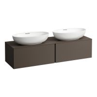 Laufen IL BAGNO ALESSI ONE Schubladenelement 1600, Ausschnitt Mitte, dunkelbraun, H4303540974291