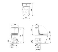 Vorschau: Laufen Cleanet Meda Dusch-WC mit Silent Flush, spülrandlos, bodenstehend, weiß