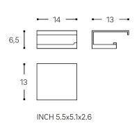 Vorschau: Cosmic The Grid Rollenhalter mit Deckel, weiß matt