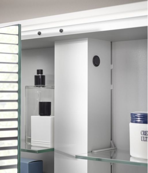 emco flat 2 LED-Spiegelschrank 100cm mit Waschtischbeleuchtung, 2 Türen