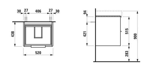 Laufen Base für Pro S Waschtischunterbau passend zu Waschtisch 81096.2