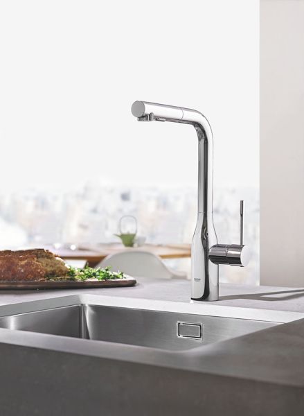 Grohe Essence Einhand-Spültischbatterie mit herausziehbarer Dual Spülbrause