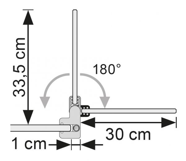 Artweger Artlift schwenkbarer Spritzschutz zu Duschtür, metall hochglanz, ARTCLEAR GLAS