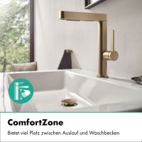 Vorschau: hansgrohe Finoris Waschtischarmatur 230, ausziehbar, 2 Strahlarten, brushed bronze