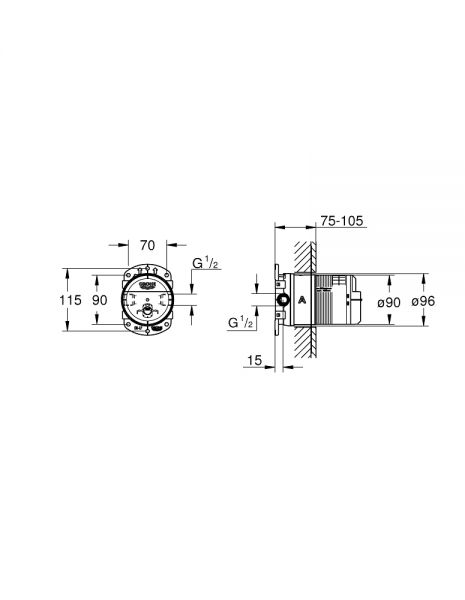 Grohe Rainshower Universal Unterputz-Einbaukörper, DN 15