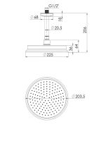 Vorschau: Steinberg Regenbrause mit Brausearm, Easy Clean Ø300mm