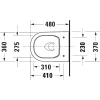 Vorschau: Duravit D-Code Wand-WC Compact rimless Set mit SoftClose WC-Sitz 48x37cm, weiß